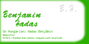 benjamin hadas business card