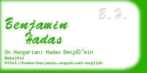 benjamin hadas business card